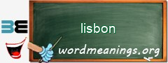WordMeaning blackboard for lisbon